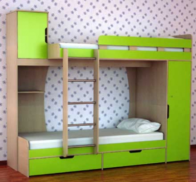 Мебель для школьника «Весна» LIME, кровати двухъярусные