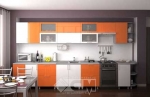 Кухонные гарнитуры мебель Ксения оранжевый с белым